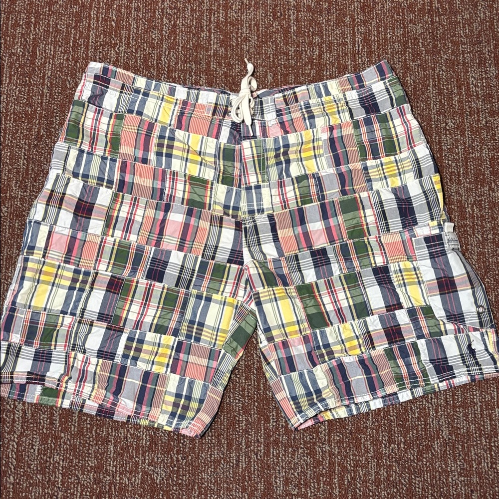 Vintage Polo Ralph Lauren Plaid Shorts madras patchwork casual men’s shorts 38